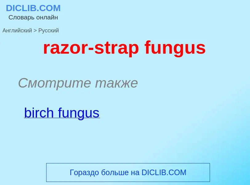 Μετάφραση του &#39razor-strap fungus&#39 σε Ρωσικά