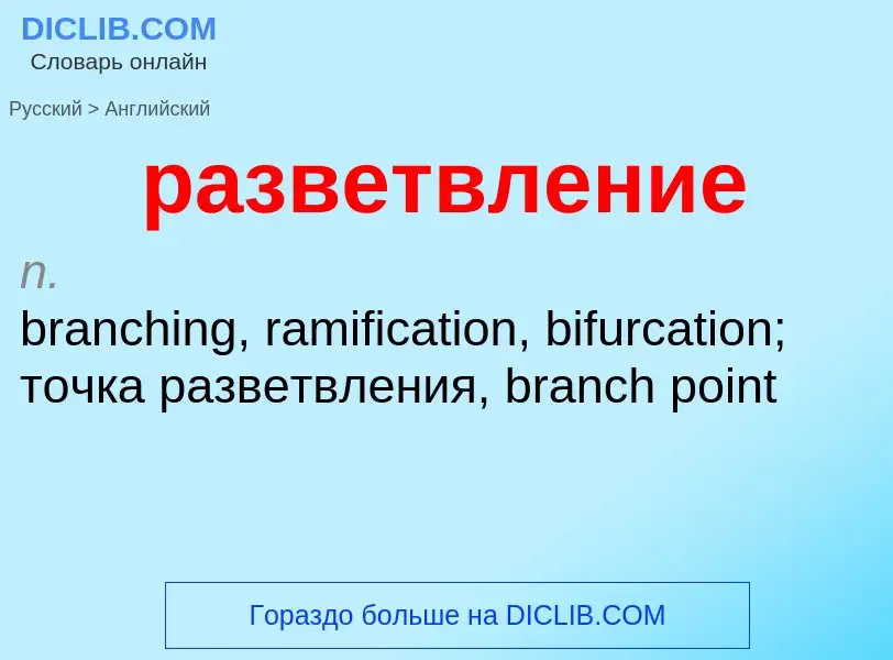 Как переводится разветвление на Английский язык