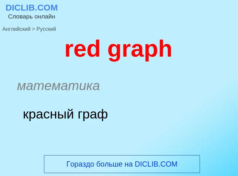 What is the Russian for red graph? Translation of &#39red graph&#39 to Russian