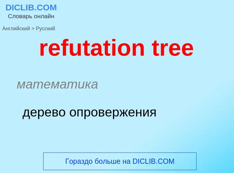 Μετάφραση του &#39refutation tree&#39 σε Ρωσικά