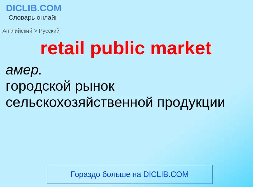 What is the Russian for retail public market? Translation of &#39retail public market&#39 to Russian