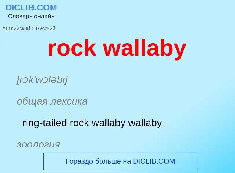 What is the Russian for rock wallaby? Translation of &#39rock wallaby&#39 to Russian