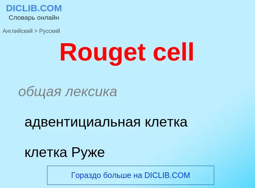 ¿Cómo se dice Rouget cell en Ruso? Traducción de &#39Rouget cell&#39 al Ruso