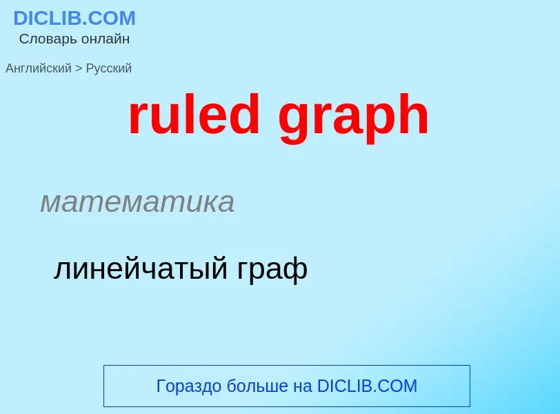 Как переводится ruled graph на Русский язык