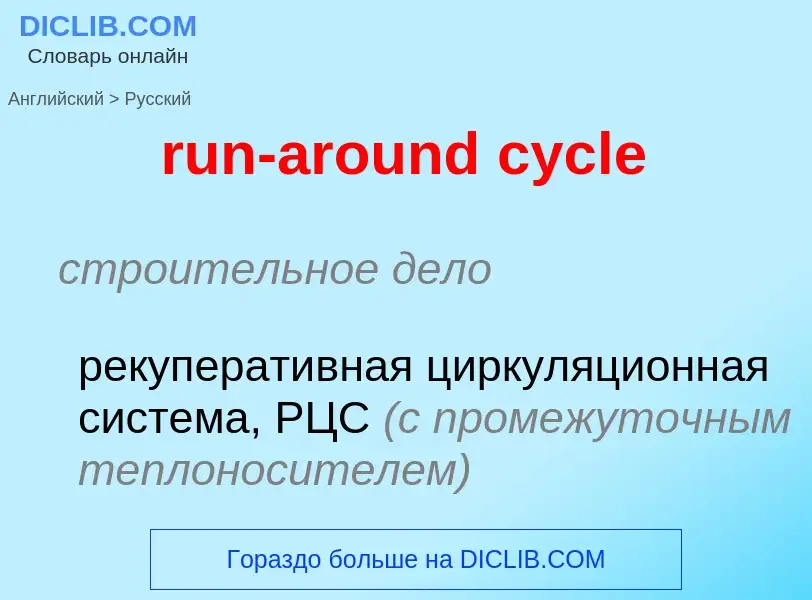 What is the Russian for run-around cycle? Translation of &#39run-around cycle&#39 to Russian