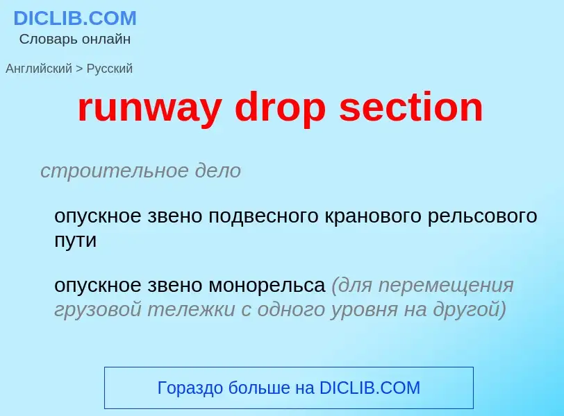 Μετάφραση του &#39runway drop section&#39 σε Ρωσικά