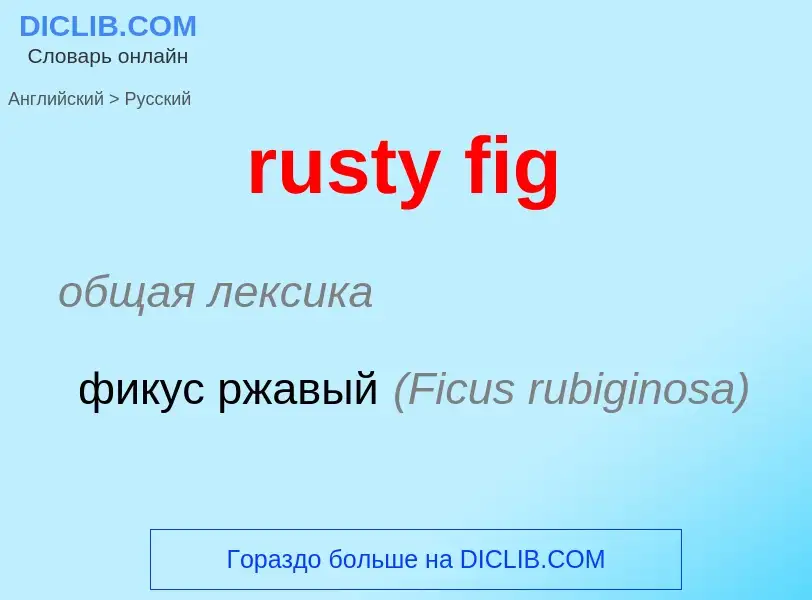 Μετάφραση του &#39rusty fig&#39 σε Ρωσικά