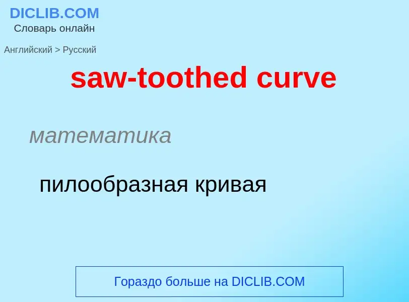 Μετάφραση του &#39saw-toothed curve&#39 σε Ρωσικά