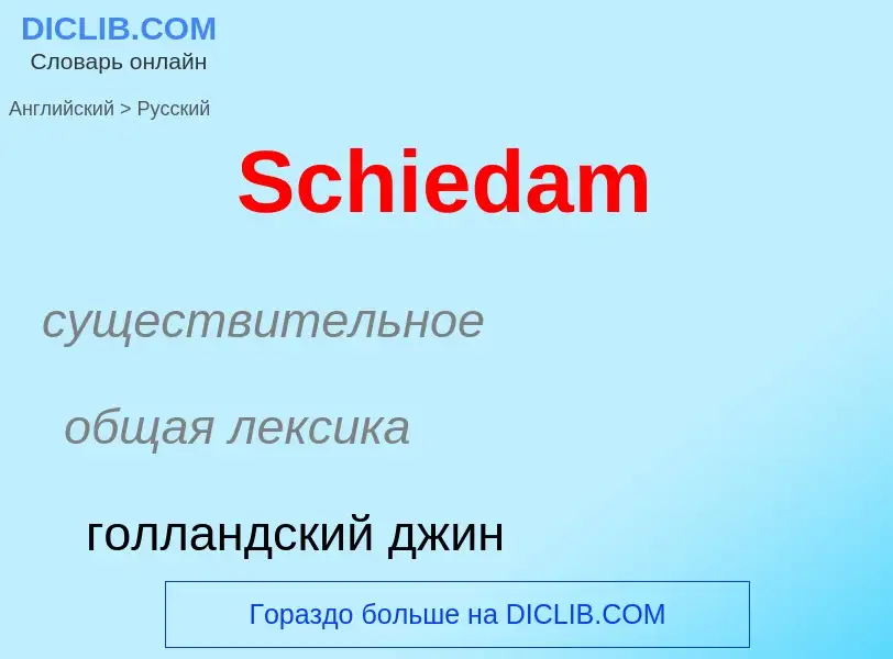 ¿Cómo se dice Schiedam en Ruso? Traducción de &#39Schiedam&#39 al Ruso