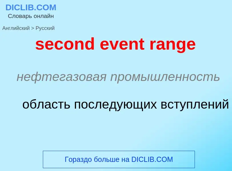 Как переводится second event range на Русский язык