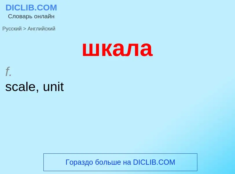 What is the English for шкала? Translation of &#39шкала&#39 to English