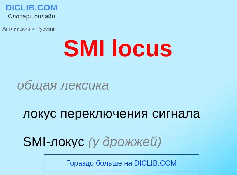 Как переводится SMI locus на Русский язык