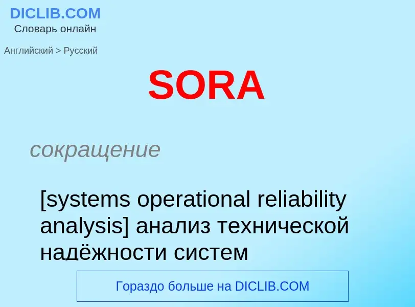 Traduzione di &#39SORA&#39 in Russo