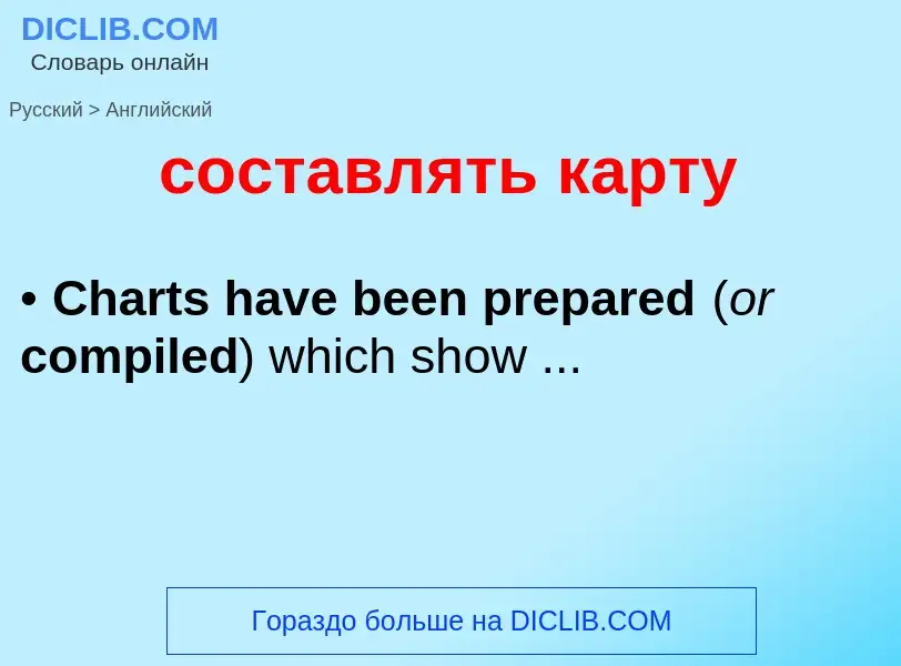 ¿Cómo se dice составлять карту en Inglés? Traducción de &#39составлять карту&#39 al Inglés