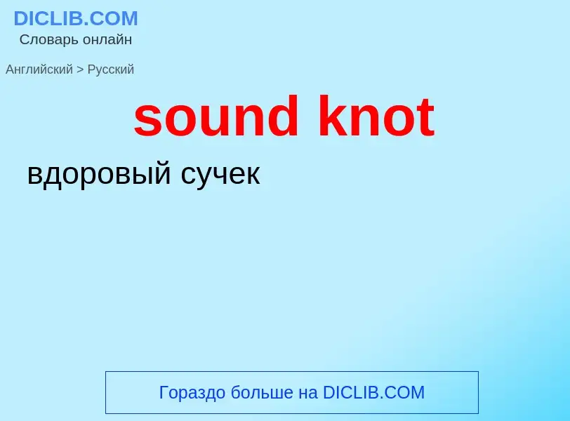 Μετάφραση του &#39sound knot&#39 σε Ρωσικά