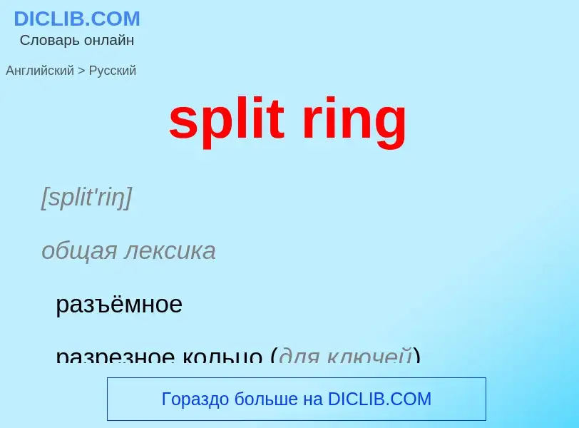 Übersetzung von &#39split ring&#39 in Russisch