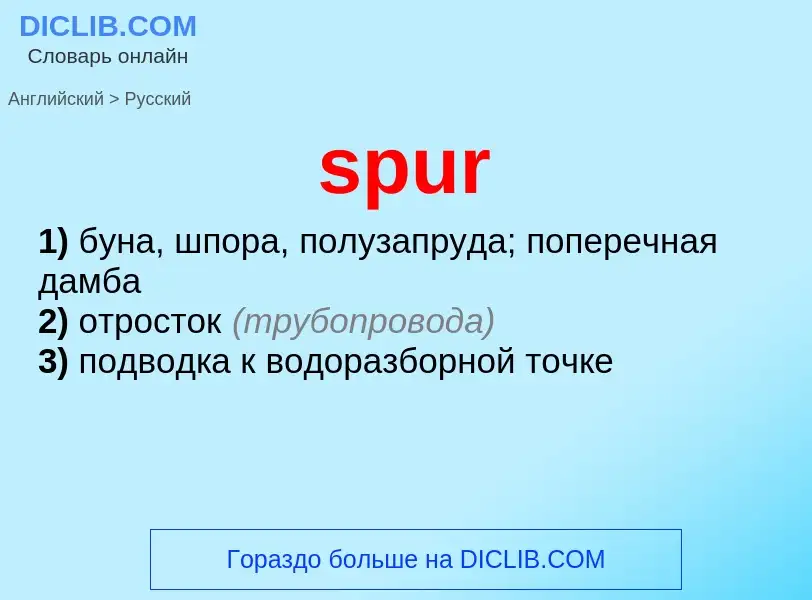 Как переводится spur на Русский язык