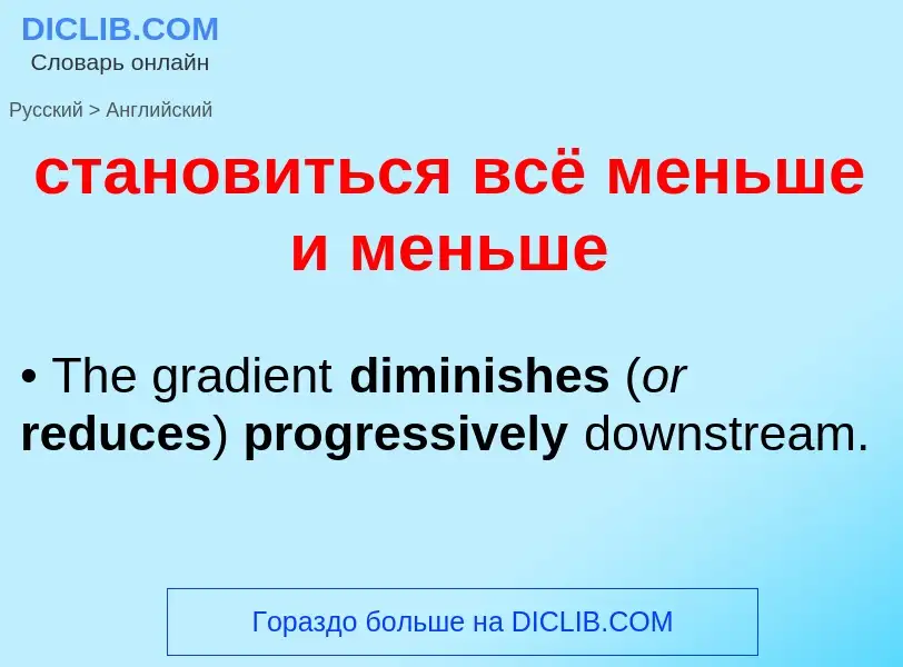 Como se diz становиться всё меньше и меньше em Inglês? Tradução de &#39становиться всё меньше и мень