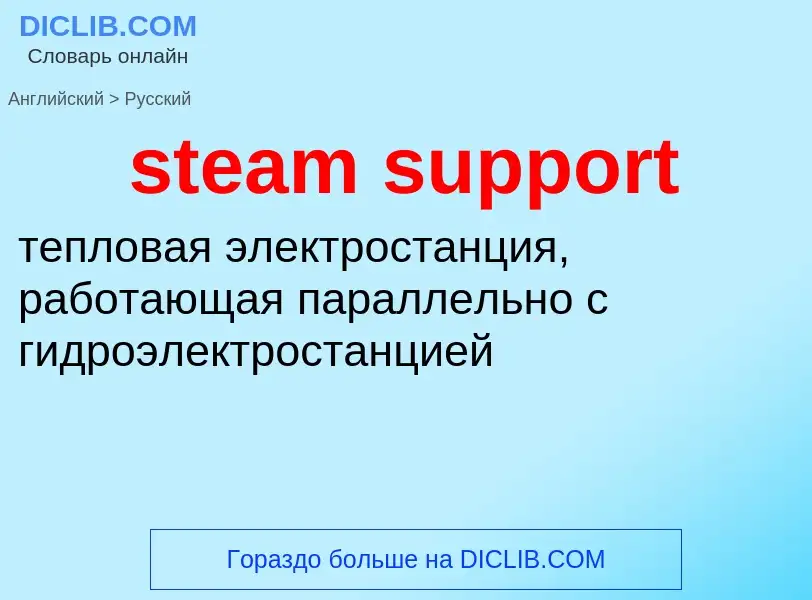 Como se diz steam support em Russo? Tradução de &#39steam support&#39 em Russo