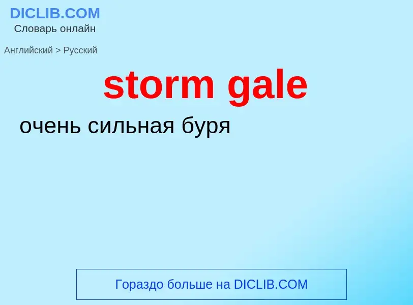 Μετάφραση του &#39storm gale&#39 σε Ρωσικά