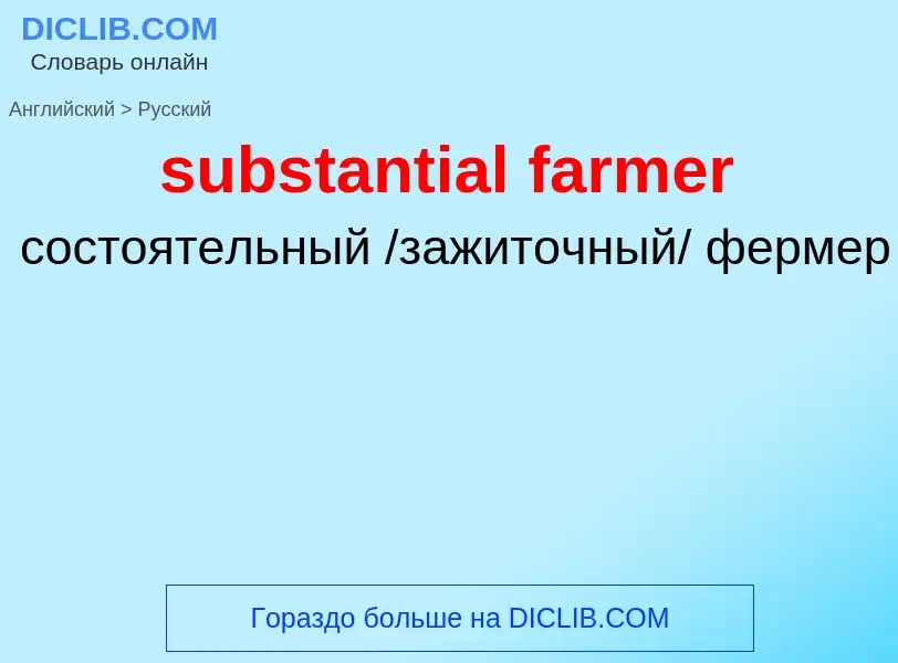 Как переводится substantial farmer на Русский язык