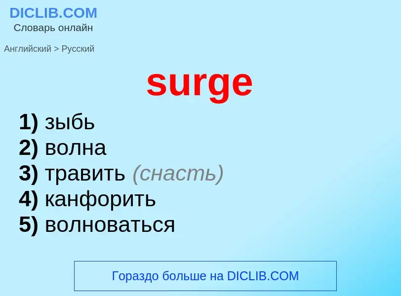 What is the Russian for surge? Translation of &#39surge&#39 to Russian