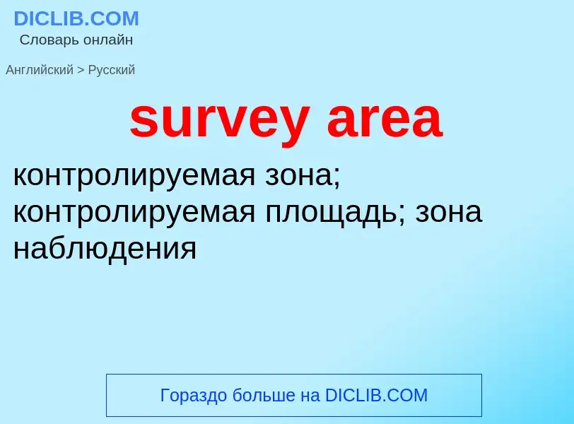 Как переводится survey area на Русский язык