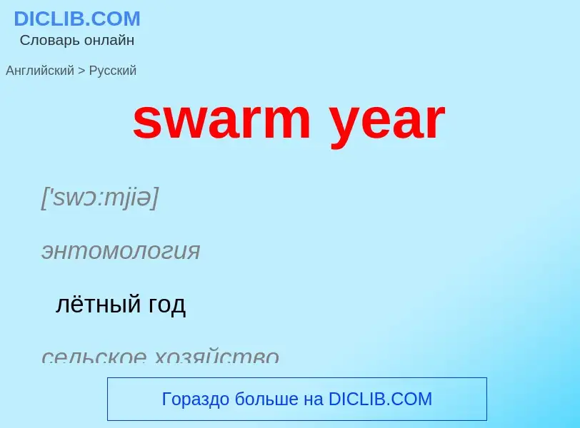 Как переводится swarm year на Русский язык