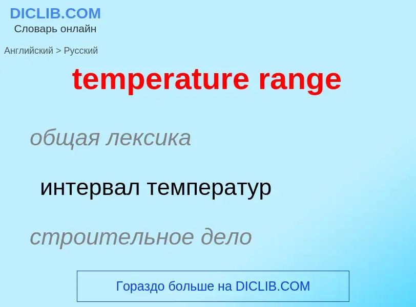 What is the Russian for temperature range? Translation of &#39temperature range&#39 to Russian