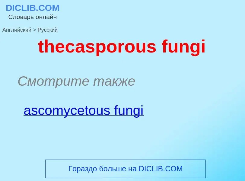 Μετάφραση του &#39thecasporous fungi&#39 σε Ρωσικά