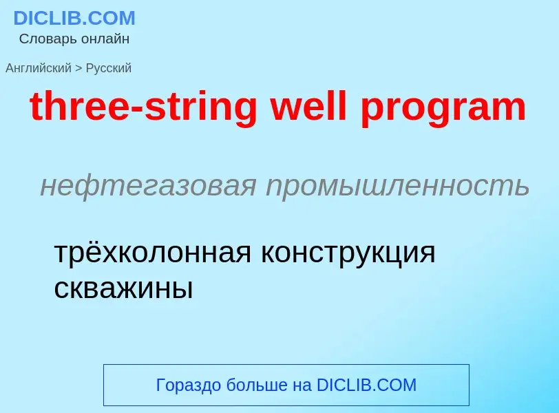 Vertaling van &#39three-string well program&#39 naar Russisch