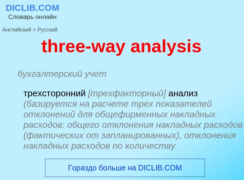 Μετάφραση του &#39three-way analysis&#39 σε Ρωσικά