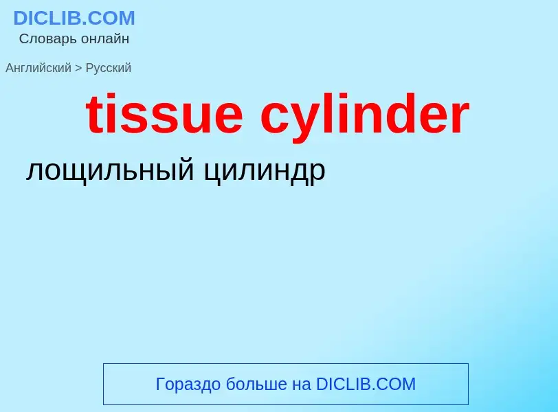 Μετάφραση του &#39tissue cylinder&#39 σε Ρωσικά