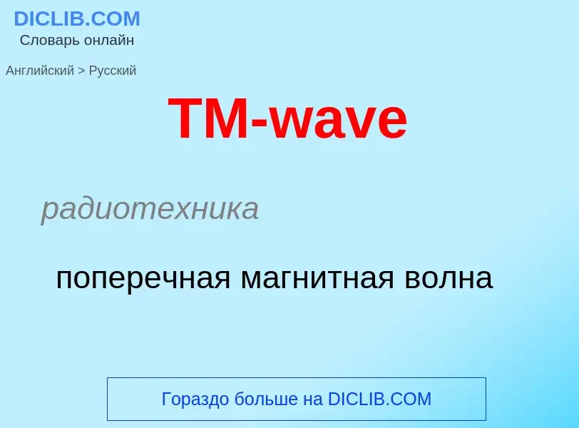 What is the الروسية for TM-wave? Translation of &#39TM-wave&#39 to الروسية