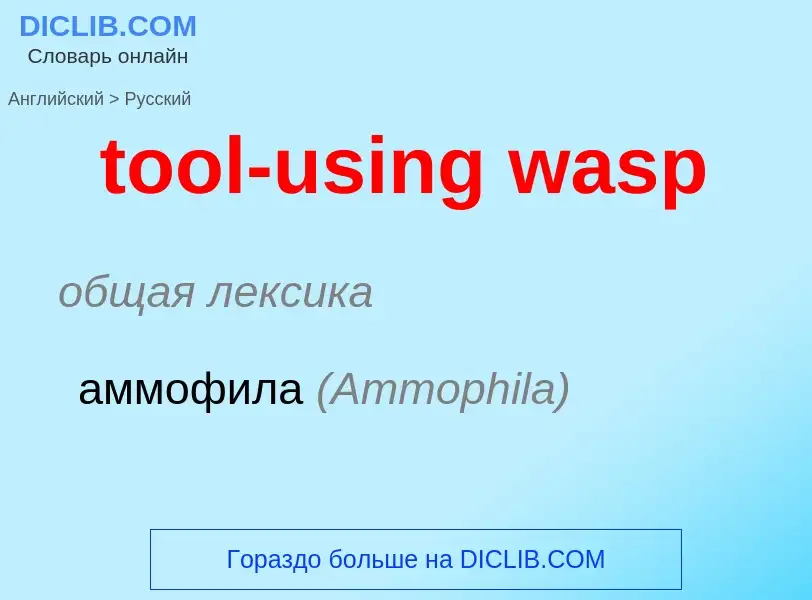 Μετάφραση του &#39tool-using wasp&#39 σε Ρωσικά