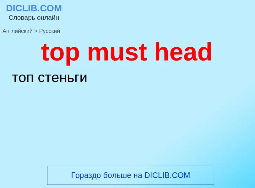 Как переводится top must head на Русский язык