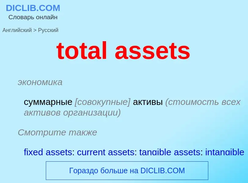 Vertaling van &#39total assets&#39 naar Russisch