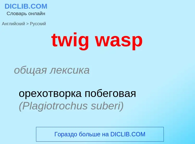 Μετάφραση του &#39twig wasp&#39 σε Ρωσικά