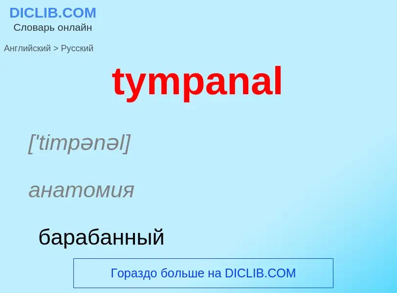 Μετάφραση του &#39tympanal&#39 σε Ρωσικά