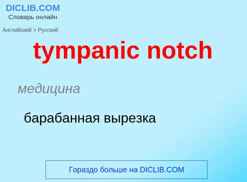 Μετάφραση του &#39tympanic notch&#39 σε Ρωσικά