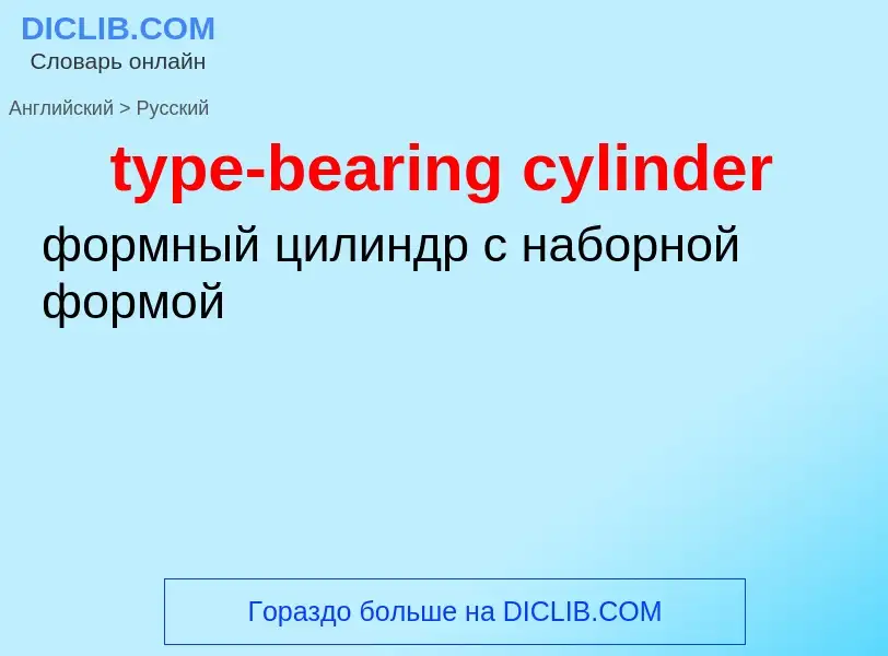 Μετάφραση του &#39type-bearing cylinder&#39 σε Ρωσικά