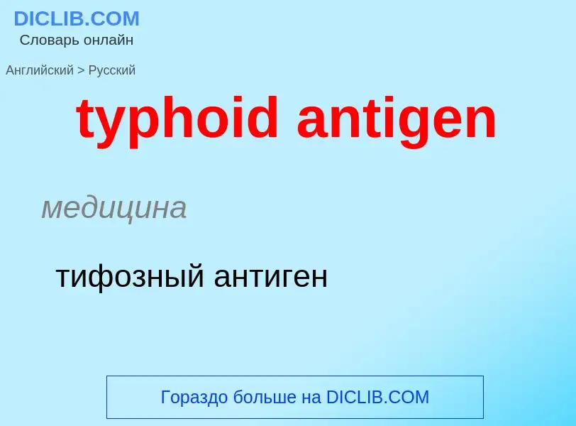 Μετάφραση του &#39typhoid antigen&#39 σε Ρωσικά