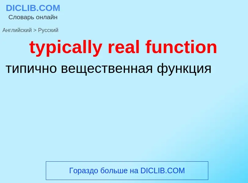 Μετάφραση του &#39typically real function&#39 σε Ρωσικά