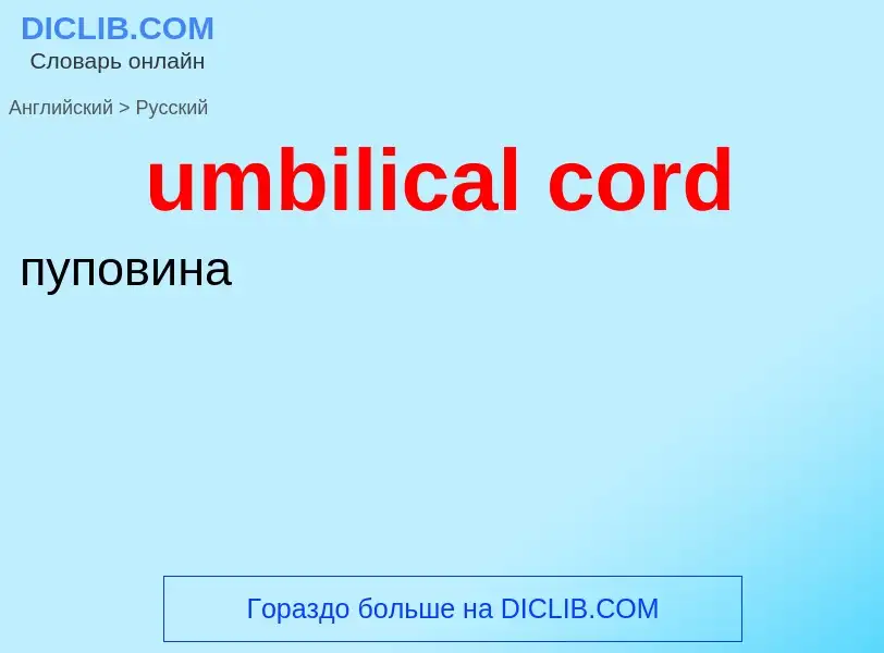 Μετάφραση του &#39umbilical cord&#39 σε Ρωσικά