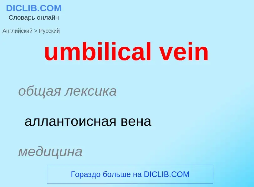 Μετάφραση του &#39umbilical vein&#39 σε Ρωσικά