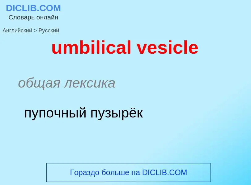 Μετάφραση του &#39umbilical vesicle&#39 σε Ρωσικά