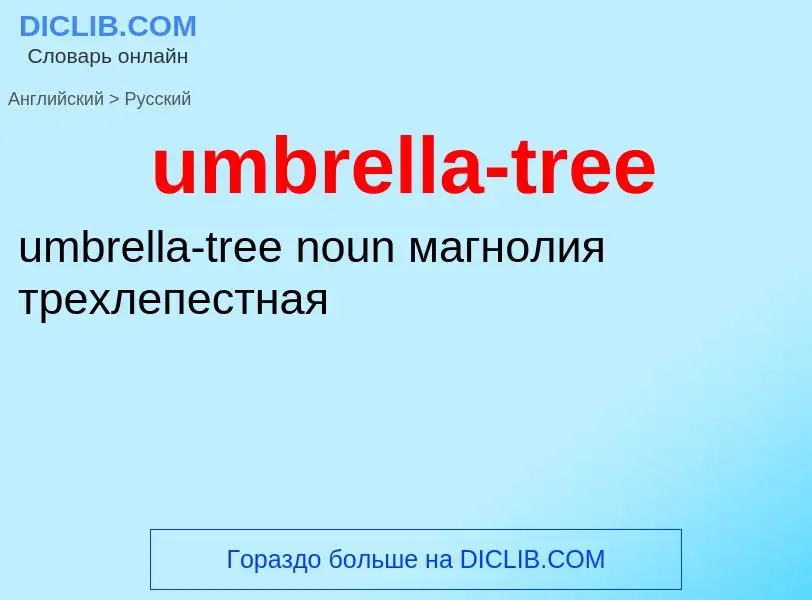 Μετάφραση του &#39umbrella-tree&#39 σε Ρωσικά