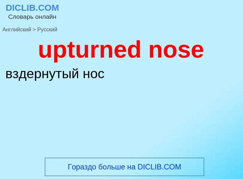 Как переводится upturned nose на Русский язык