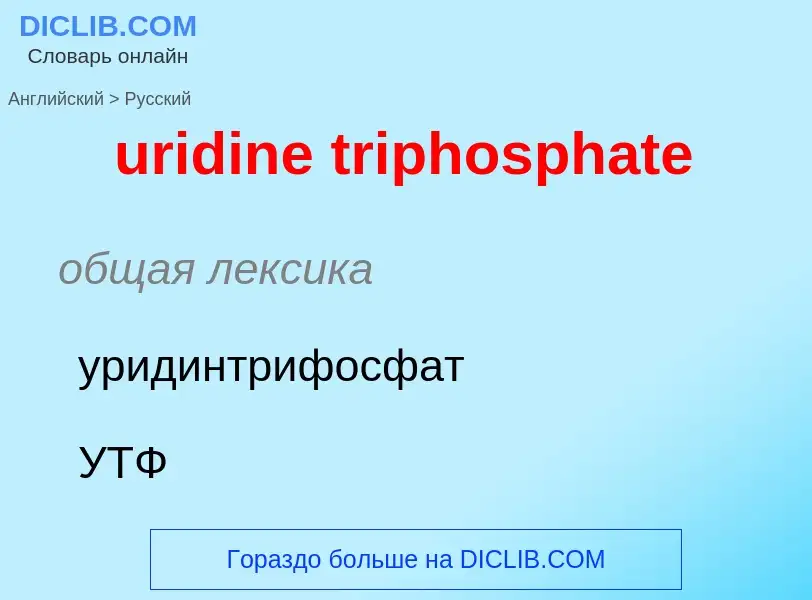 Übersetzung von &#39uridine triphosphate&#39 in Russisch