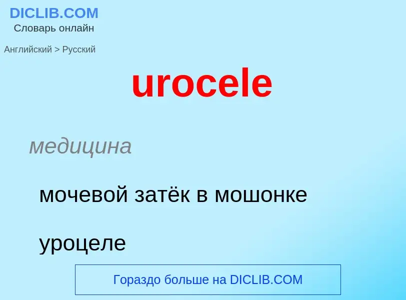 Übersetzung von &#39urocele&#39 in Russisch